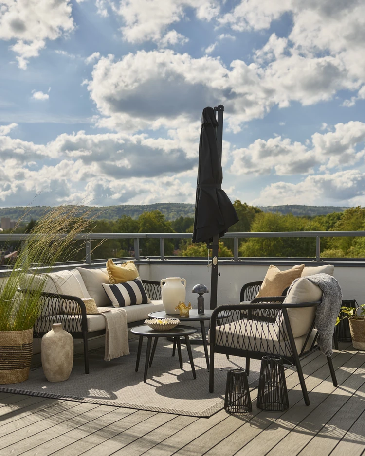 Barcelona - Utegrupp med soffa, 2 fåtöljer och bord - inspiration