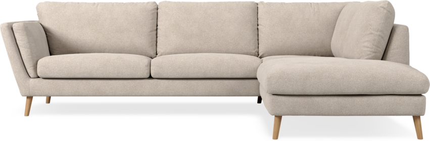 Madison Lux - 3-sits soffa med divan höger - Vit