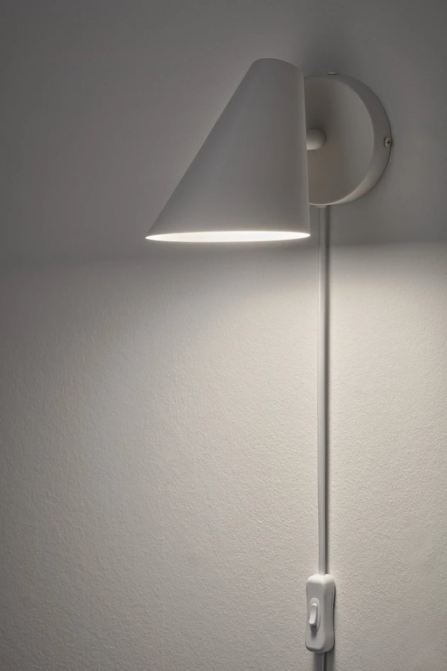 Valdemar - Vägglampa L21 B10 H13,5 cm - Vit