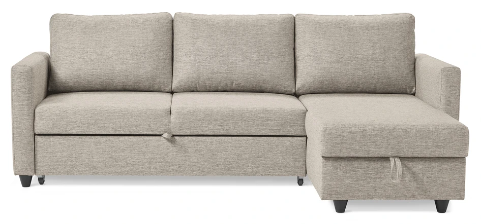 Skaftö - Bäddsoffa 3-sits med flyttbar schäslong - Beige