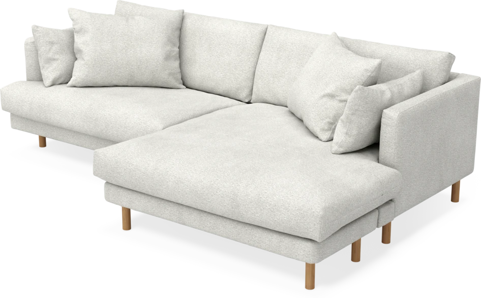 Harper - 4-sits med schäslong XL höger - Vit