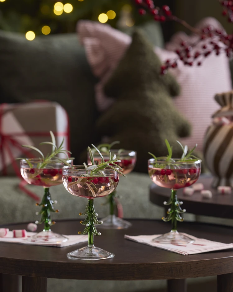 Julgran - Champagneglas Coupe, H 13,8 Ø 9 cm, 15 cl - inspiration