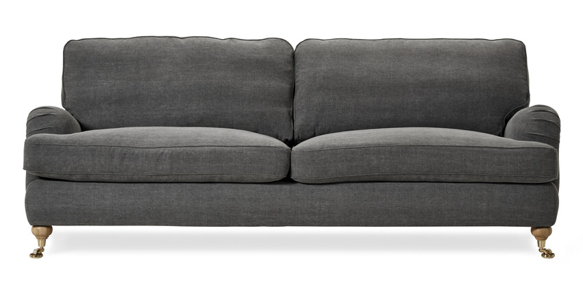 Oxford Delux - 3-sits soffa, fast klädsel - Grå