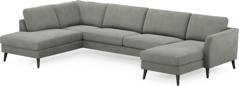 Bridge - 3-sits soffa med divan vänster och schäslong höger - Grå