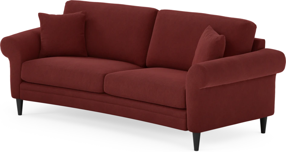 Eden - 2,5-sits soffa svängd - Röd