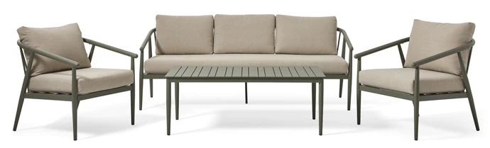 Somersby, Utegrupp med soffa, 2 fåtöljer och bord