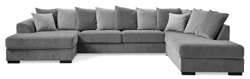 Town - 3-sits soffa med schäslong vänster och divan höger - Grå
