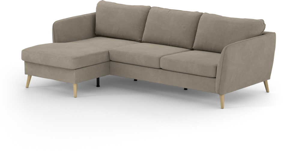 County - 3-sits soffa med flyttbar schäslong - Beige