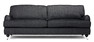 Oxford Delux - 3-sits soffa, fast klädsel - Svart
