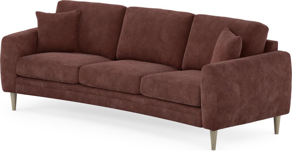 Eden - 3-sits soffa svängd - Röd