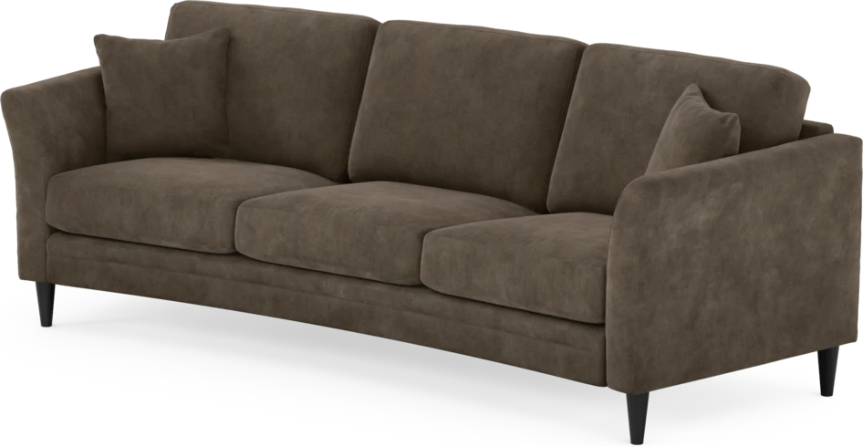 Eden - 3-sits soffa svängd - Brun