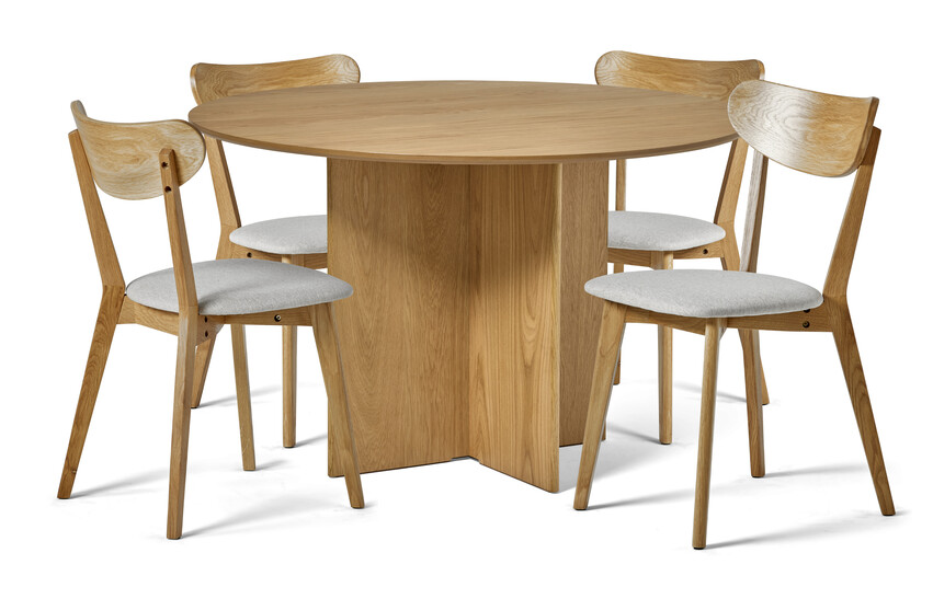 Cross - Matgrupp med 4 stolar Ludvig - Beige