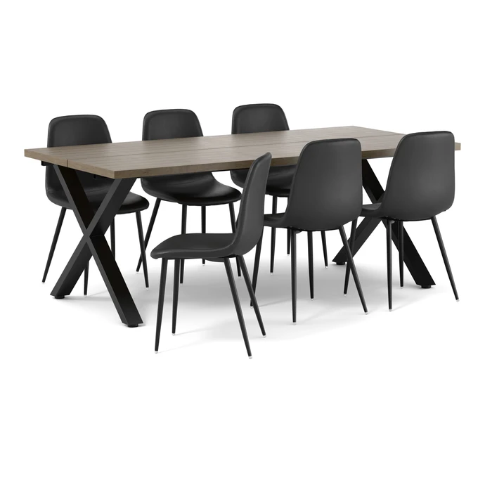 Veneto, Matgrupp med 6 stolar Tracy