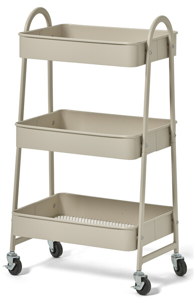 Rollo - Rullvagn med 3 hyllplan, utomhuslack - Beige