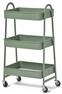 Rollo - Rullvagn med 3 hyllplan, utomhuslack - Grön