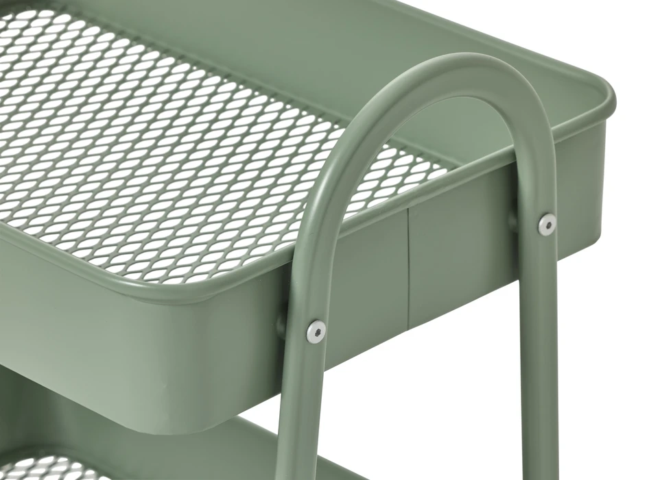 Rollo - Rullvagn med 3 hyllplan, utomhuslack - Grön