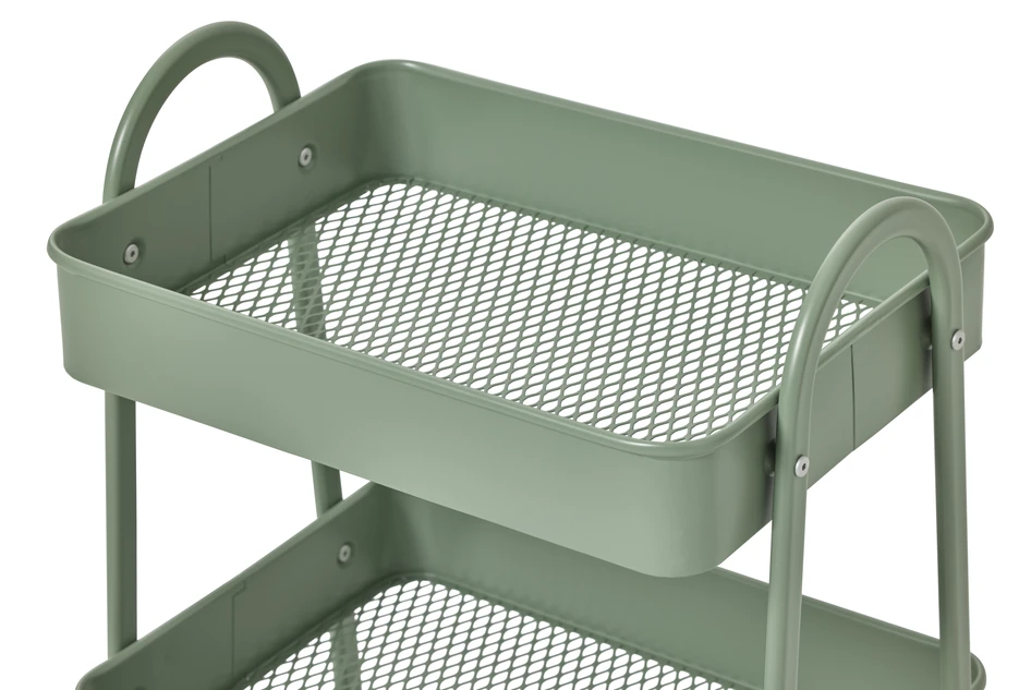 Rollo - Rullvagn med 3 hyllplan, utomhuslack - Grön