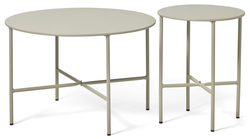 Tofta - Utesoffbord, Ø 40 cm - Beige
