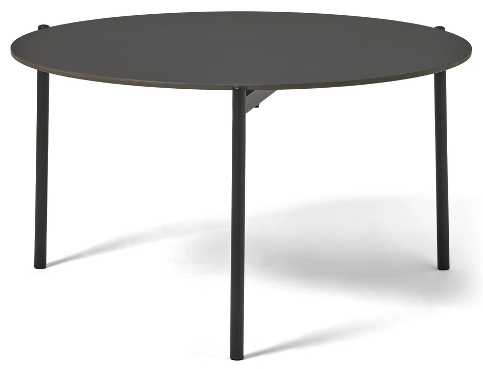 Domino - Utesoffbord, Ø 80 H 45 cm - Svart