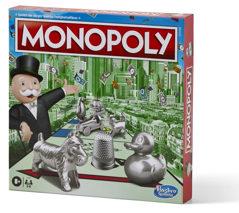 Monopol - Brädspel, H 4 B 26,5 cm - Flerfärgad