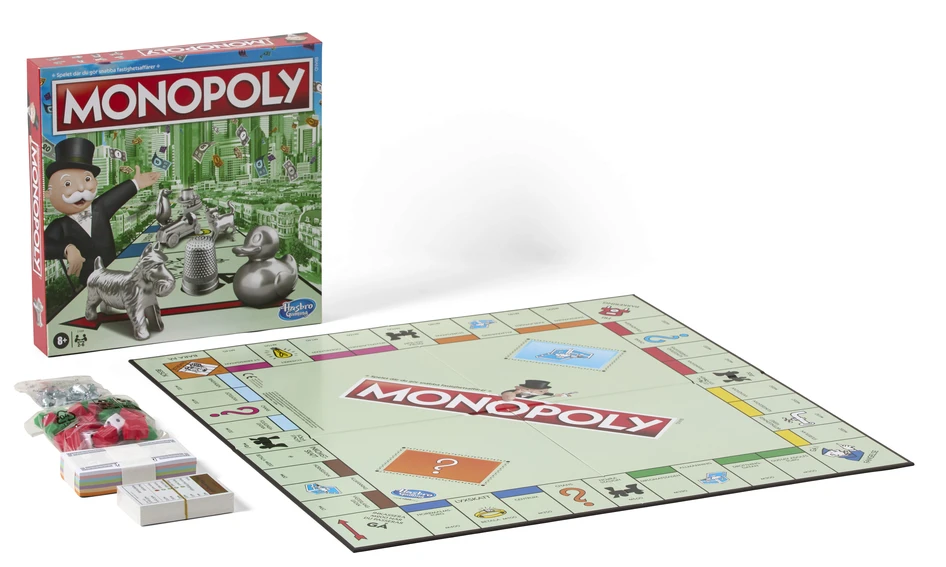 Monopol - Brädspel, H 4 B 26,5 cm - Flerfärgad