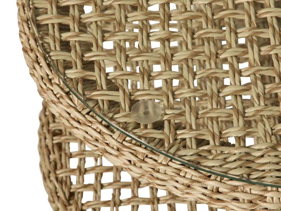 Samos - Utegrupp med soffa, 2 fåtöljer och bord - Beige