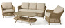 Samos - Utegrupp med soffa, 2 fåtöljer och bord - Beige
