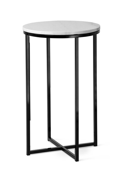 Novali - Sidobord, Ø 43, H 71 cm - Svart