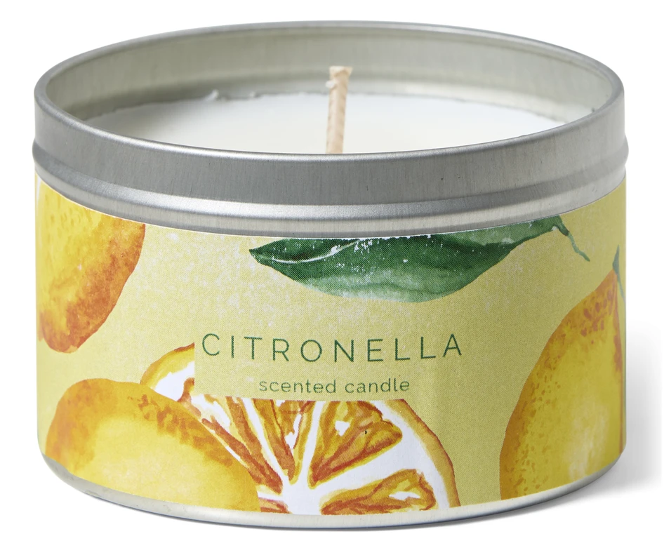Citronella - Myggljus, H 5,5 Ø 8 cm, 17h brinntid - Gul