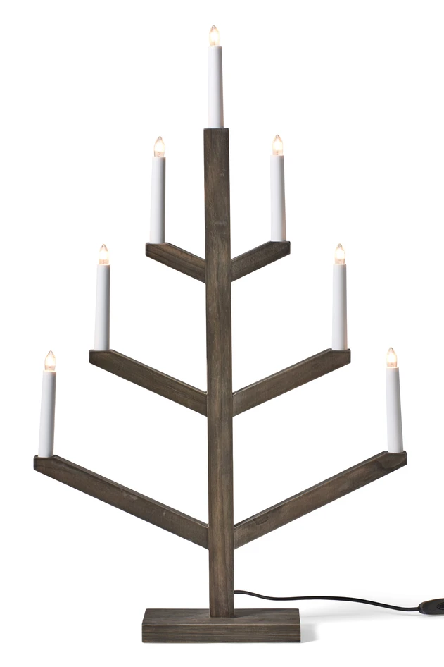 Truls - Adventsljusstake, H 79, B 47 cm - Brun