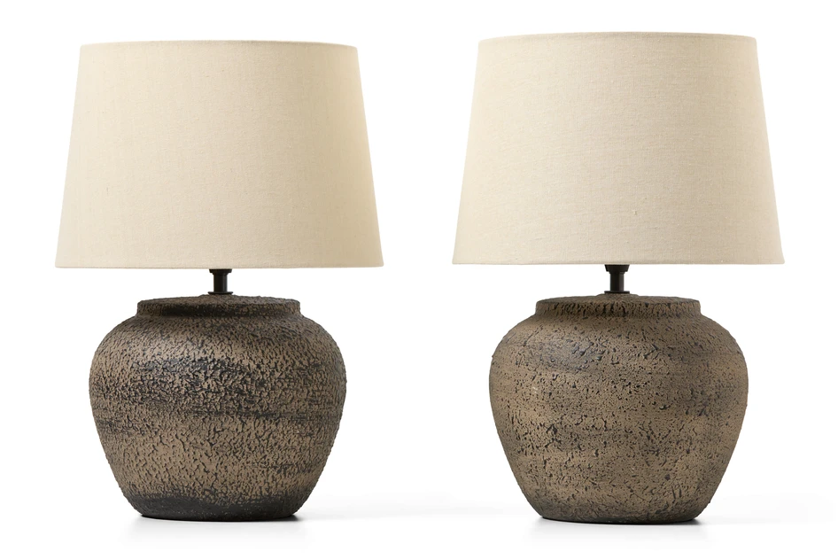 Erina - Bordslampa H42,5 Ø30 cm - Brun