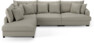 Rossi - 3-sits soffa med divan vänster - Grå