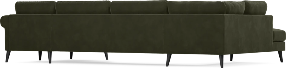 Bridge - 3-sits soffa med divan vänster och schäslong höger - Grön