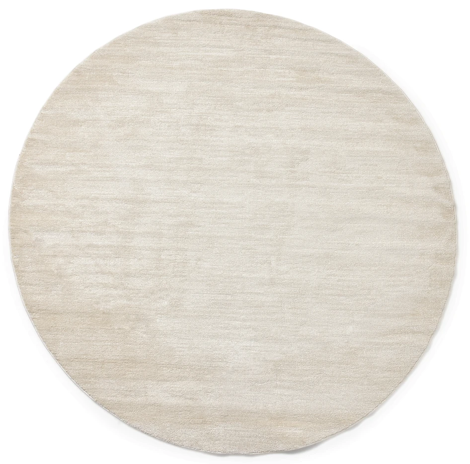 Side - Vävd matta, Ø200 cm - Vit