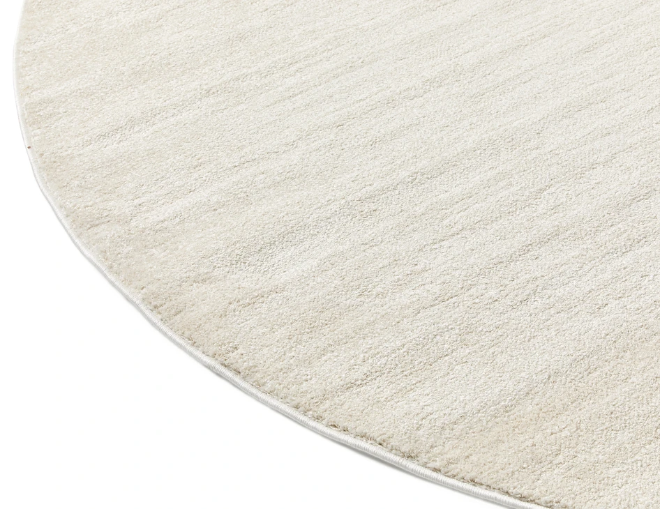 Side - Vävd matta, Ø200 cm - Vit