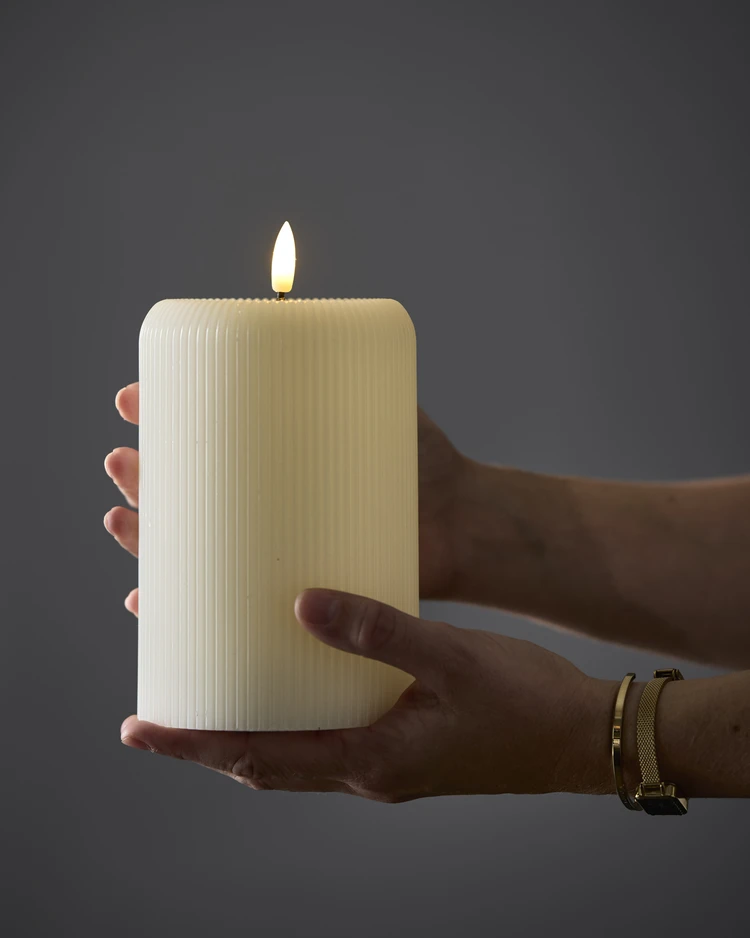 Stråla - LED-ljus, H 15 Ø 10 cm, timer - inspiration