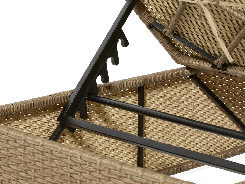 Pacific - Solsäng inkl dyna - Beige