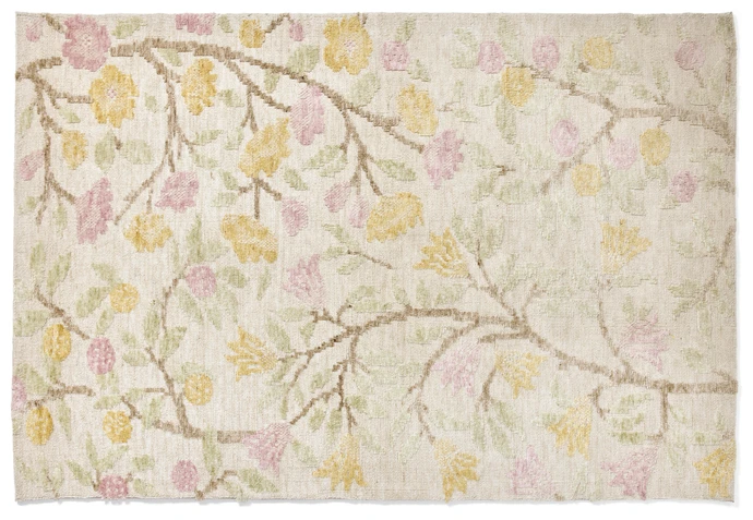 Flowery, Maskinstickad matta, 160x230 cm