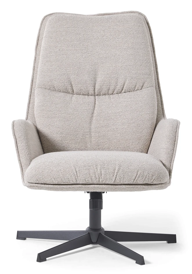 Blake - Fåtölj med fotpall - Beige