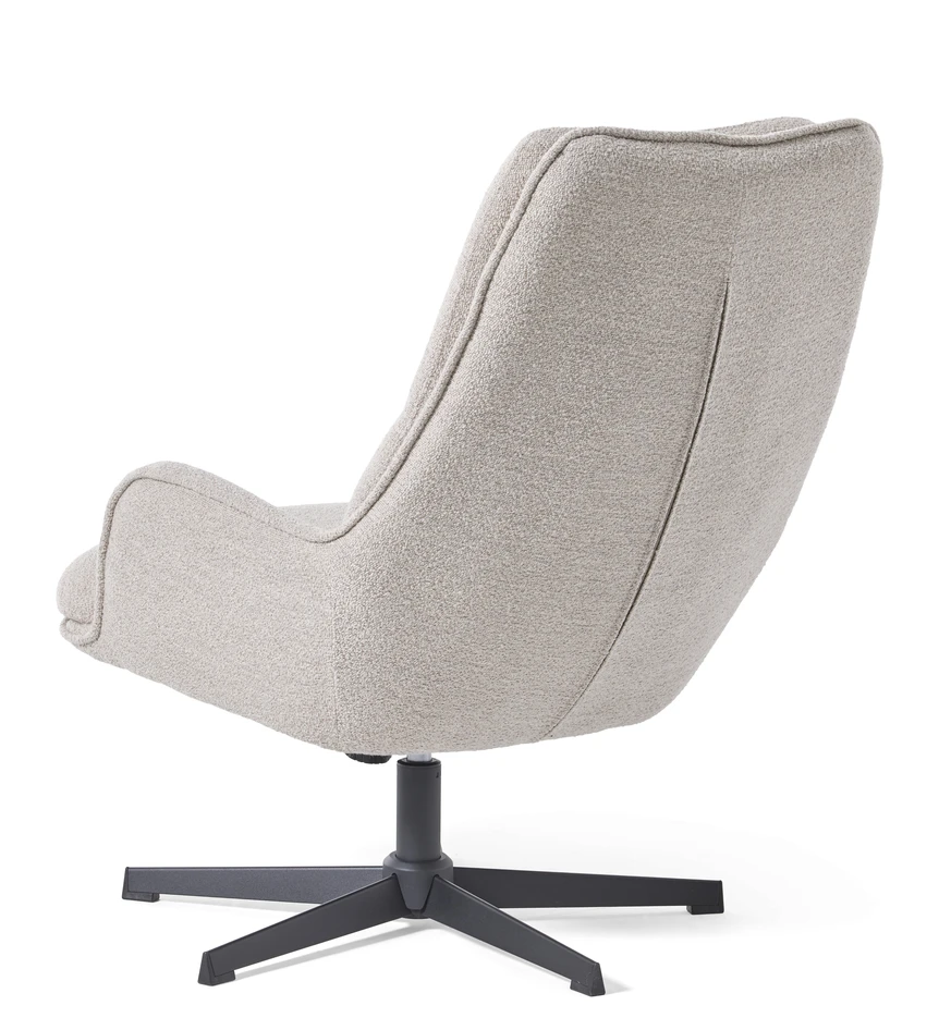 Blake - Fåtölj med fotpall - Beige