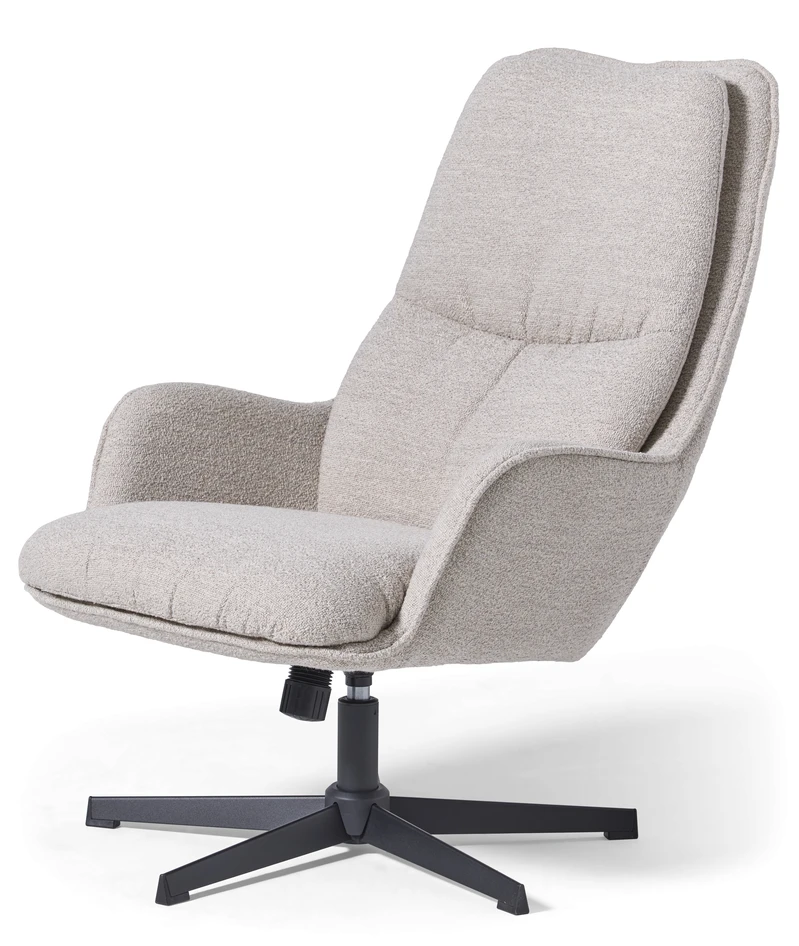 Blake - Fåtölj med fotpall - Beige