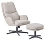 Blake - Fåtölj med fotpall - Beige