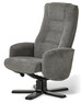 Petter - Fåtölj med fotpall - Grå