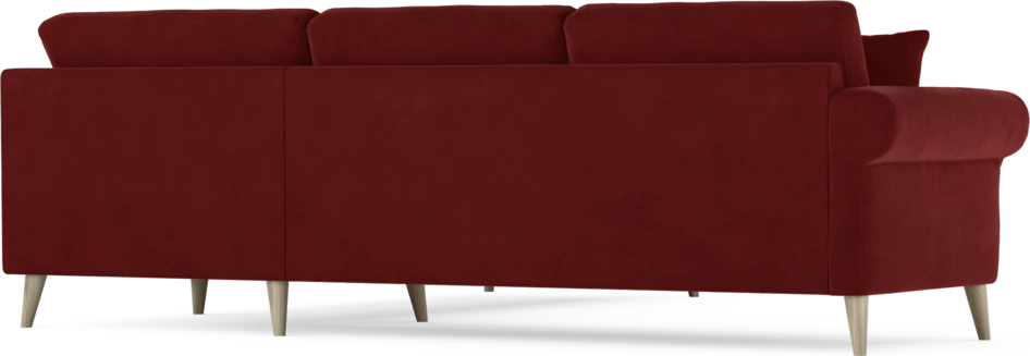 Eden - Hörnsoffa, 2,5+2,5-sits - Röd