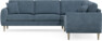 Eden - Hörnsoffa, 2,5+2,5-sits - Blå