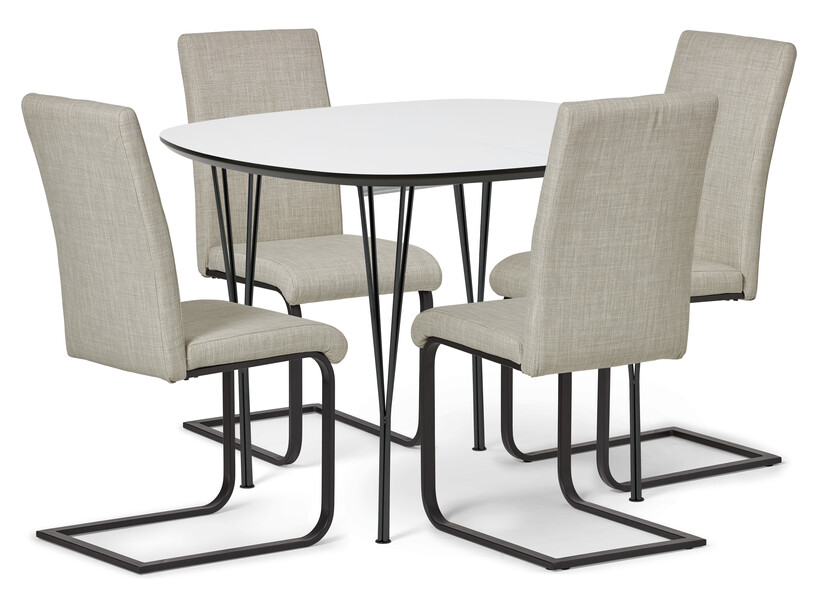Santino - Matgrupp med 4 stolar Jack - Beige