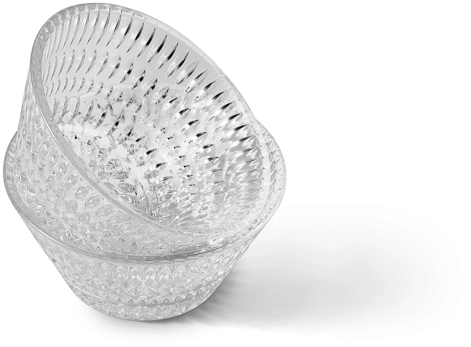 Ethno - Serveringsset, H 10,4 Ø 22 cm, 4 delar - Vit