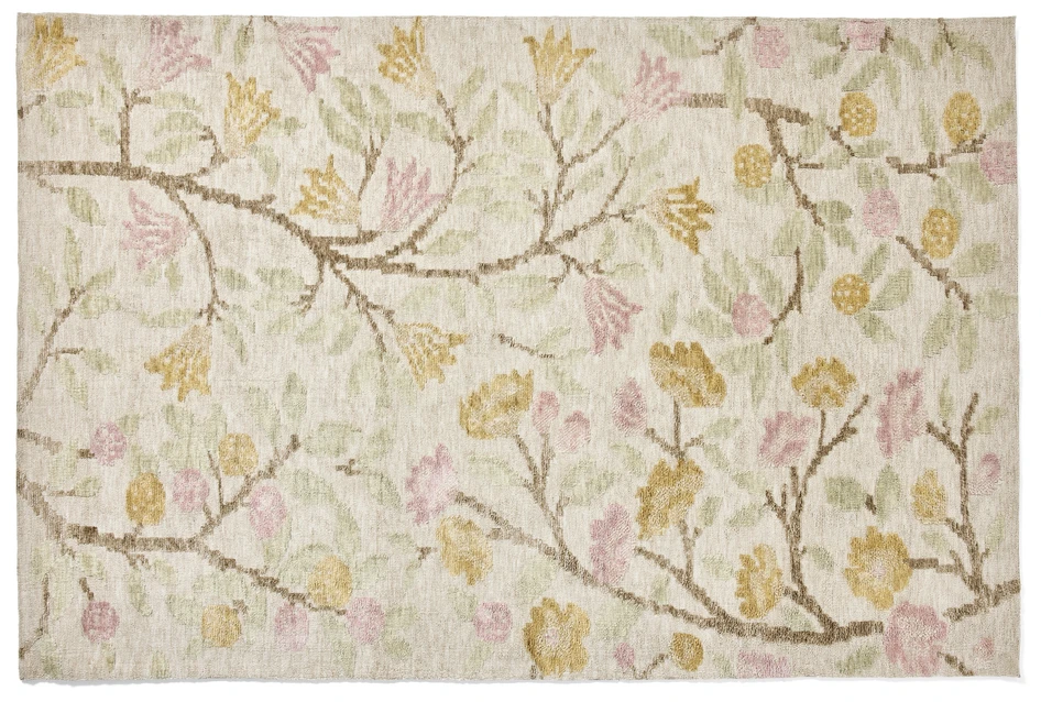 Flowery - Stickad matta, 200x300 cm - Flerfärgad