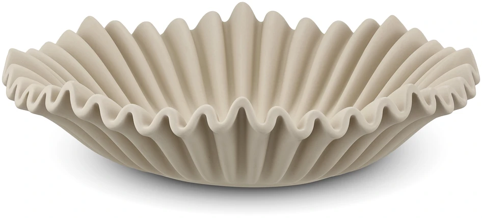 Ninni - Fat i stengods, H 7,5 Ø 29,5 cm - Beige