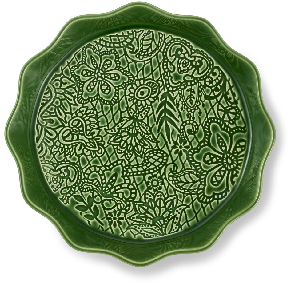Larissa - Pajform, H 4,5 Ø 26,5 cm - Grön